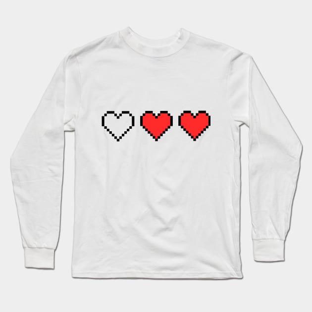 love pixel art Long Sleeve T-Shirt by Moonsayfar 